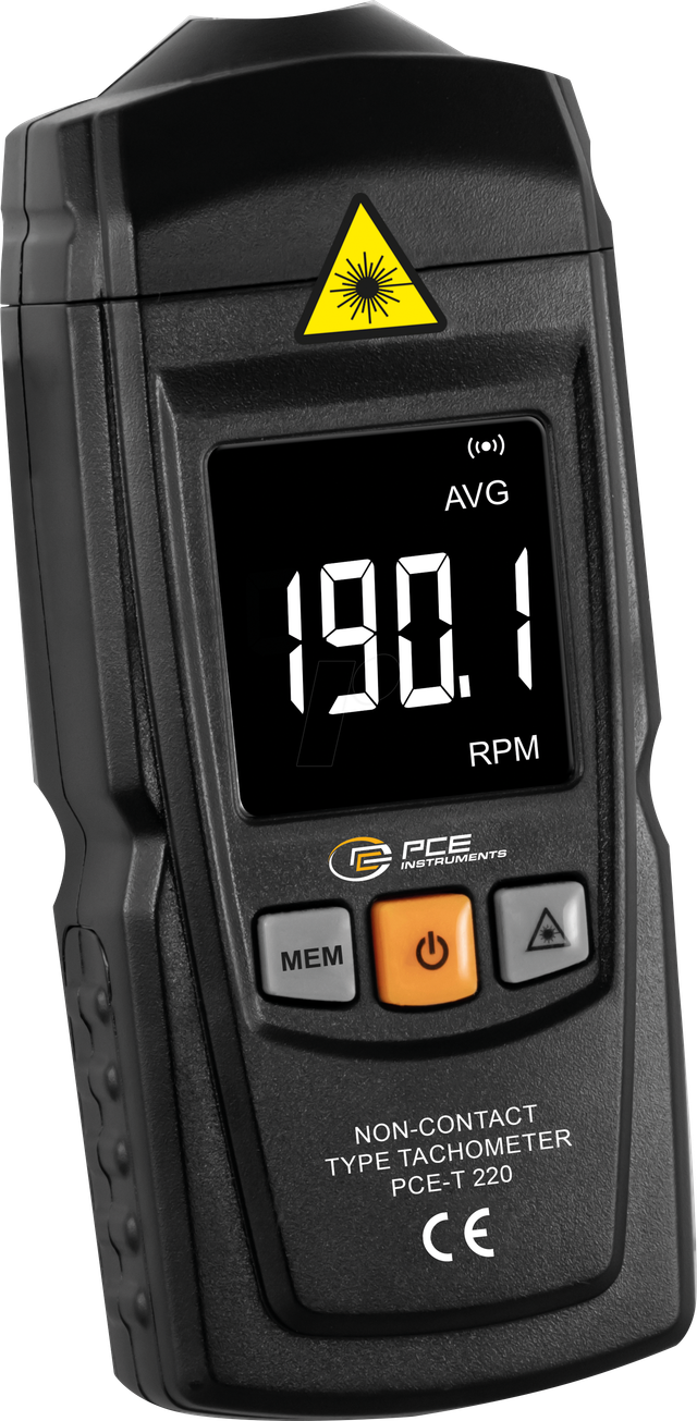 PCE T 220 - Kontaktloser Handtachometer PCE-T 220