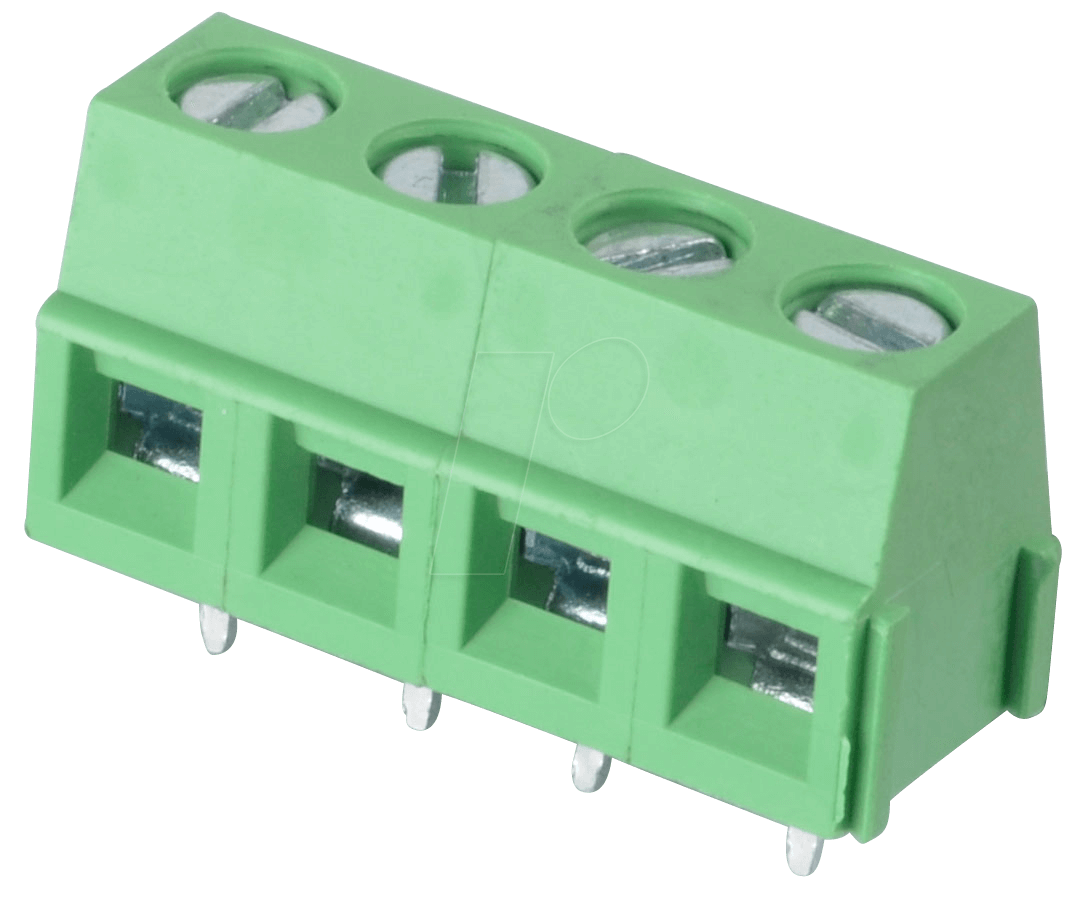 CTB0502-4 - Lötbare Schraubklemme - 4-pol, RM 5 mm, 90°