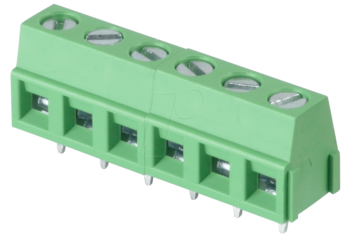 CTB0509-6 - Lötbare Schraubklemme - 6-pol, RM 5,08 mm, 90°
