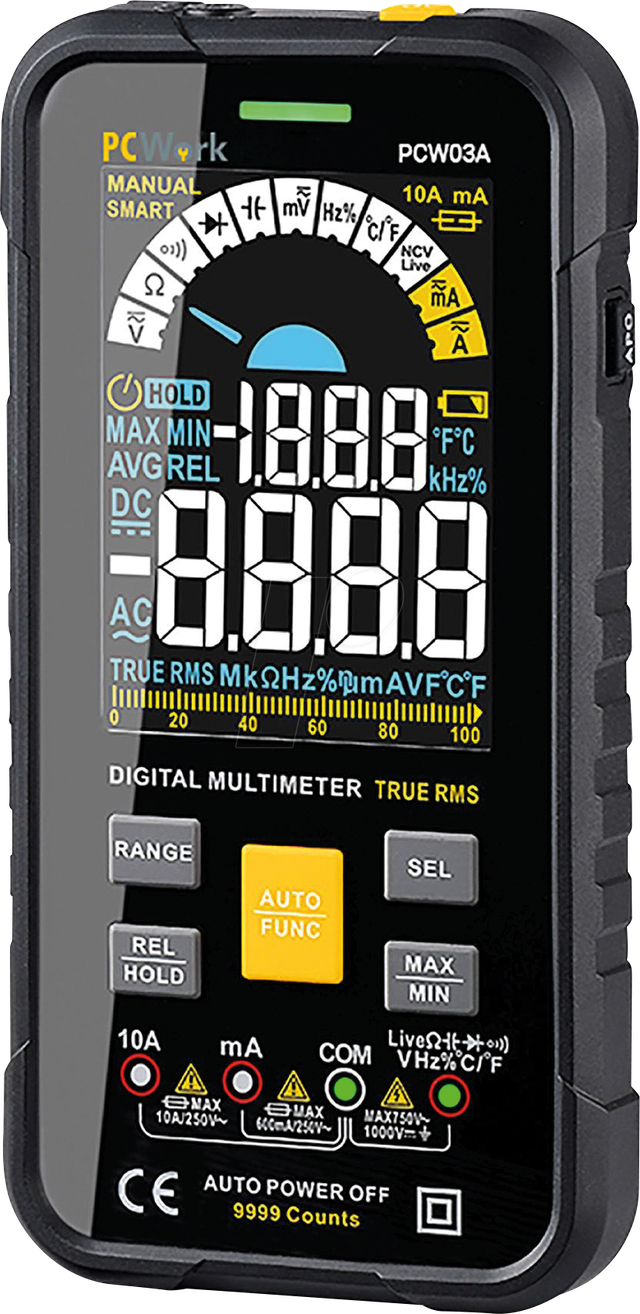 PCW 03A - Multimeter PCW03A, digital, 9999 Counts, TRMS, AC/DC