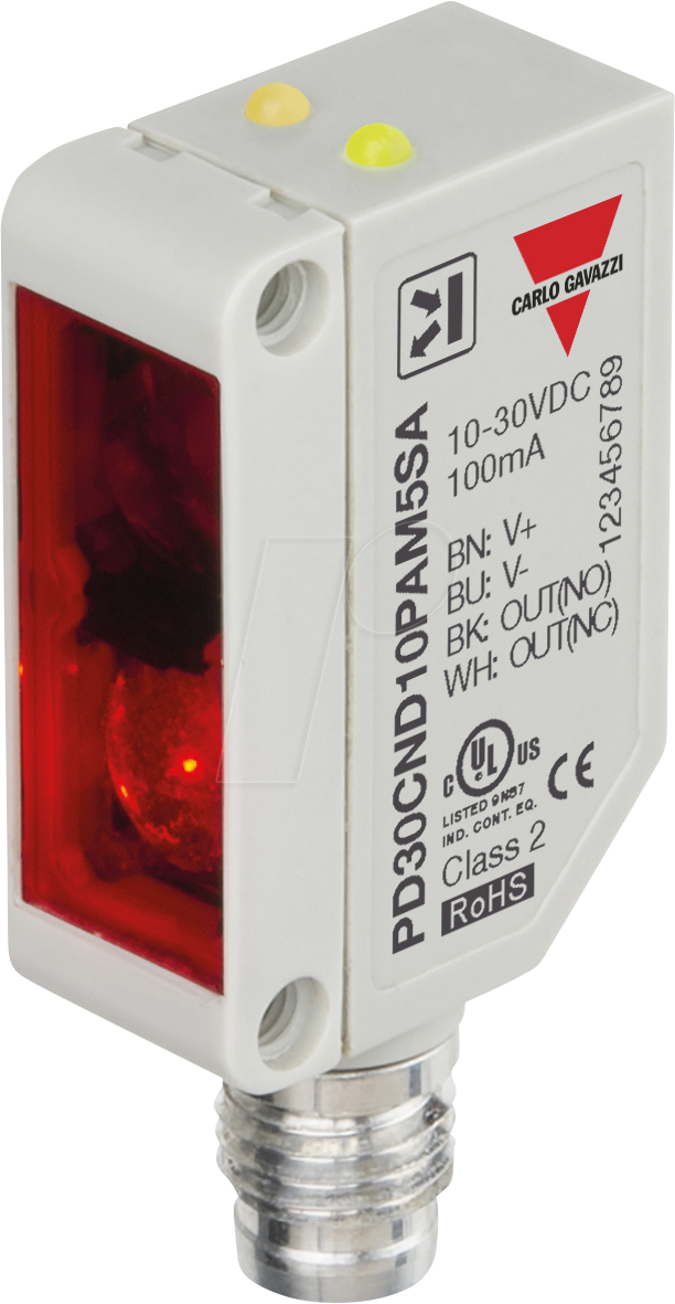 PD30CND10PAM5SA - Reflexionslichttaster, Lichtschranke, rechteckig, bis 1 m