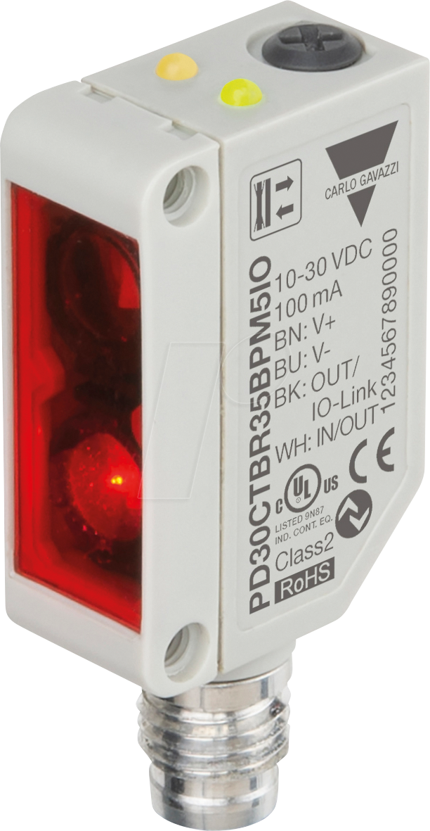 PD30CTBR35BPM5IO - Miniatur-Lichttaster,Hintergrundausblend.IO-Link,bis 350mm