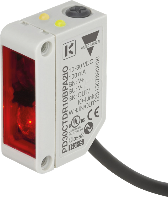 PD30CTDR10BPA2IO - Reflexionslichttaster, NPN/PNP, Schließer, 0-1000mm, Kabel