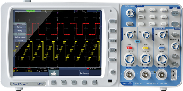 PEAKTECH 1240 - Digital-Speicher-Oszilloskop, 60 MHz, 2 Kanäle