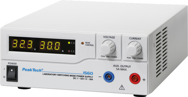 PEAKTECH 1560 - Labornetzgerät, 1 - 32 V, 0 - 30 A, stabilisiert