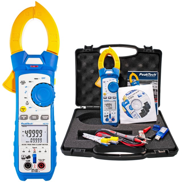 PEAKTECH 1670 - Stromzange, digital, AC/DC, bis 1000 A
