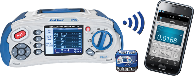 PEAKTECH 2755 - Installationsprüfgerät mit Bluetooth®
