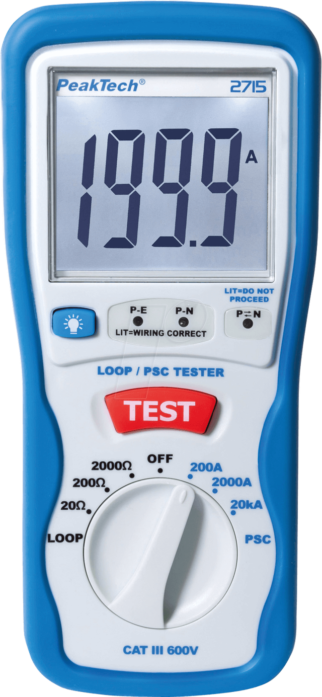 PEAKTECH 2715 - Digitaler LOOP/PSC-Schleifentester
