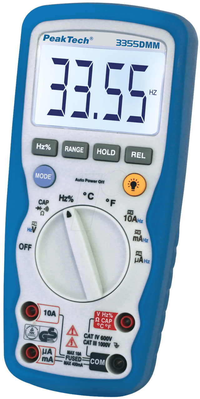 PEAKTECH 3355 - Multimeter, digital, 4000 Counts, IP67