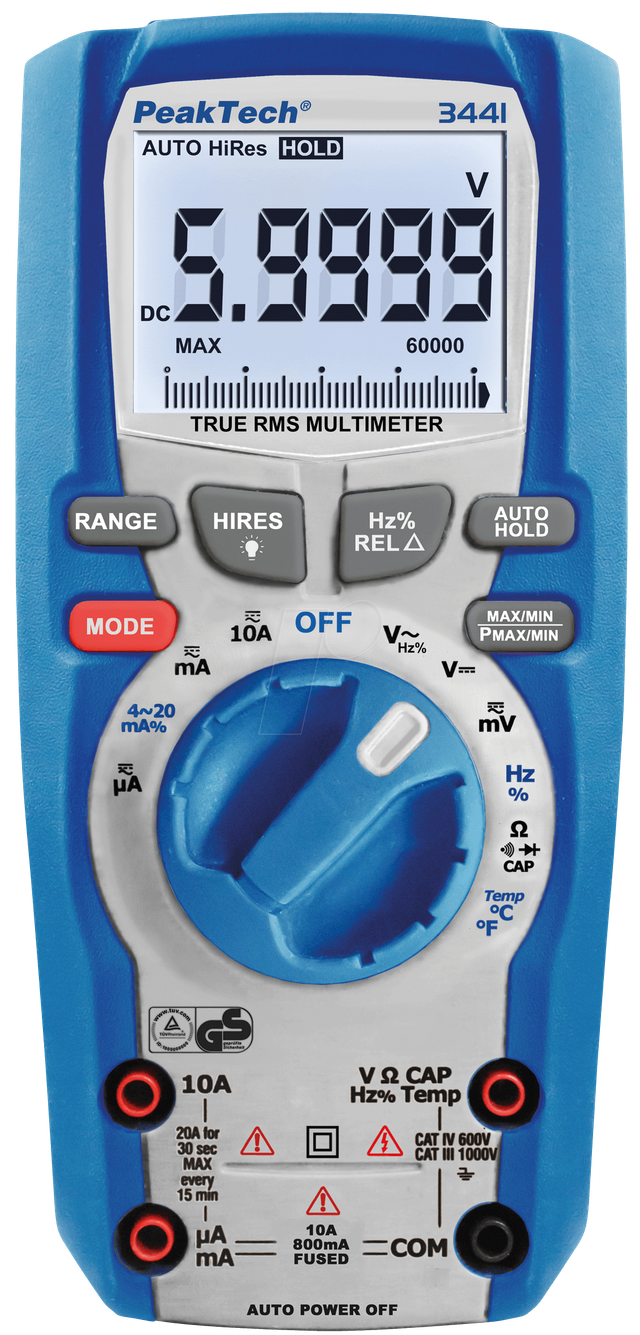 PEAKTECH 3441 - Multimeter, digital, 59999 Counts