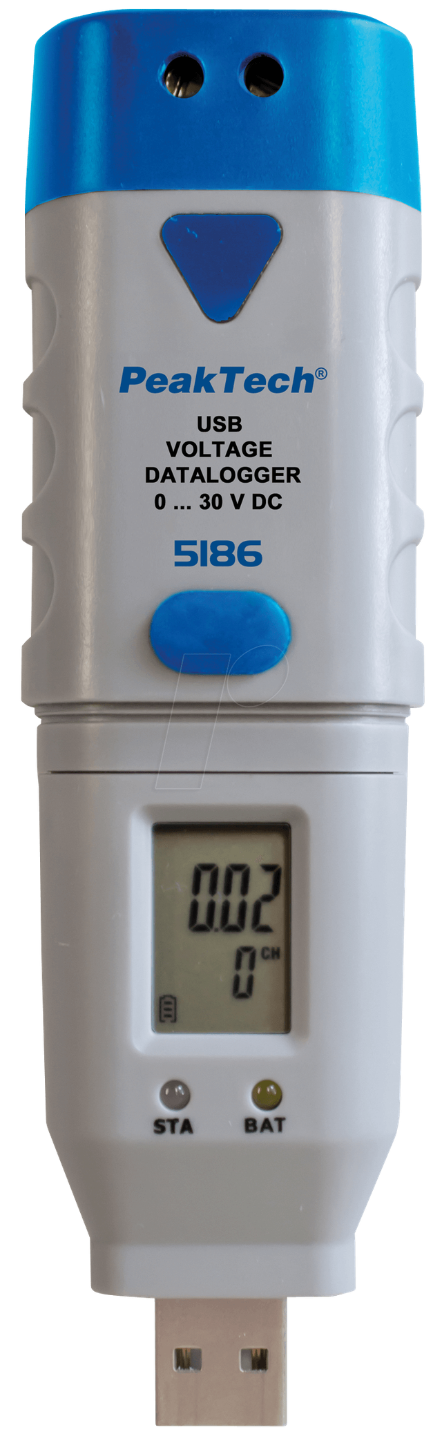 PEAKTECH 5186 - Datenlogger, Gleichspannung, 0 - 30 V DC