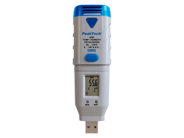 PEAKTECH 5185 - Datenlogger, Temperatur, Luftfeuchte, -40 ... +125°C