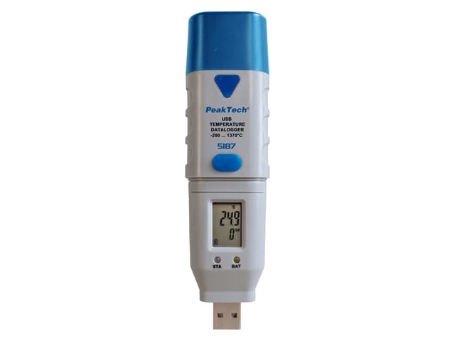 PEAKTECH 5187 - Datenlogger, Typ-K, Temperatur, -200 ... +1300°C