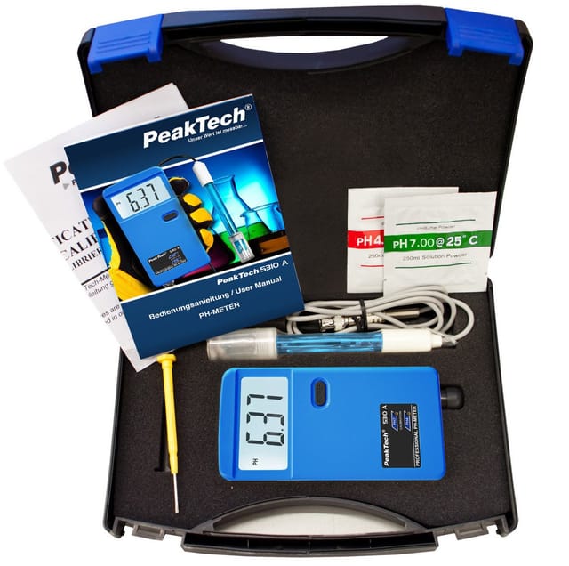 PEAKTECH 5310 A - pH-Messgerät, 0,0 - 14,0 pH
