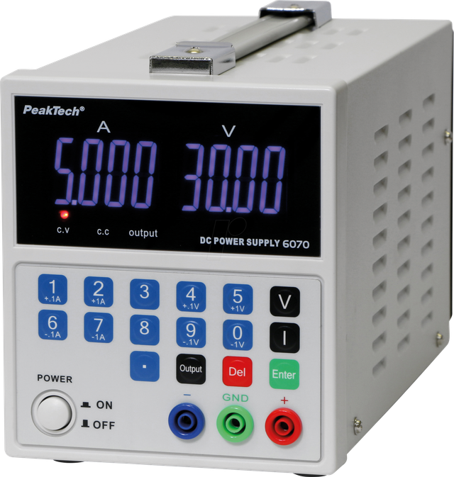 PEAKTECH 6070 - Labornetzgerät, 0 - 30 V, 0 - 5 A, stabilisiert