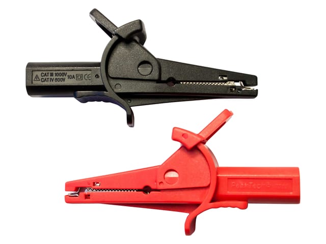 PEAKTECH 7015 - Krokodilklemme, 4mm, Set