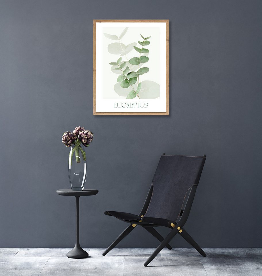 Bönninghoff Bild mit Rahmen Wandbild gerahmt EUCALYPTUS 40x50 cm – Botanik Wanddeko Boho Scandi, Blätter, Eukalyptus, Pflanzen (1 St), mit dekorativem Rahmen Bild 3