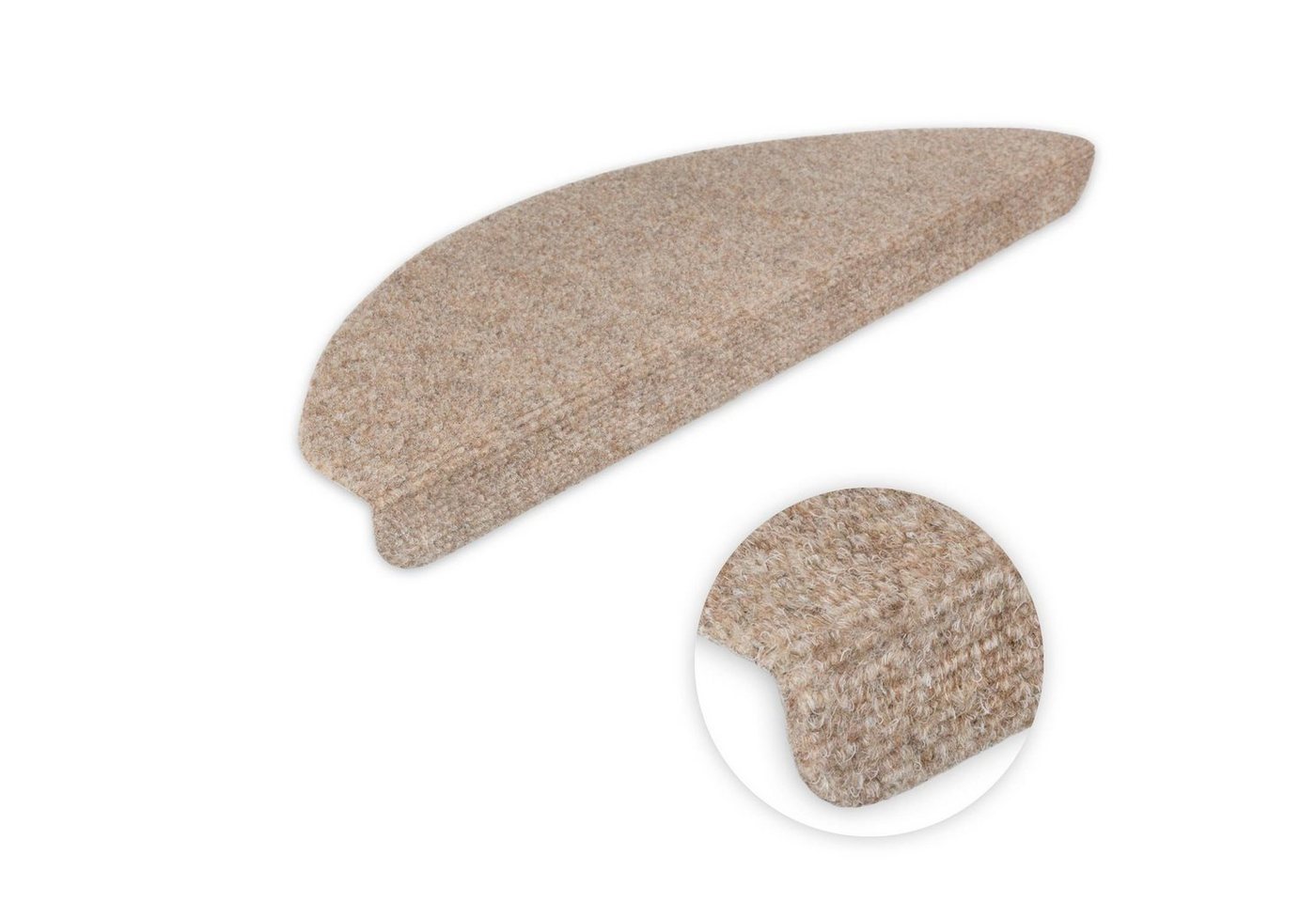 Metzker® Stufenmatte Stufenmatten Ramon MW Halbrund Einzeln und SparSet´s, halbrund, Höhe: 2 mm, 14 Stück im Set - Hellbraun Bild 2