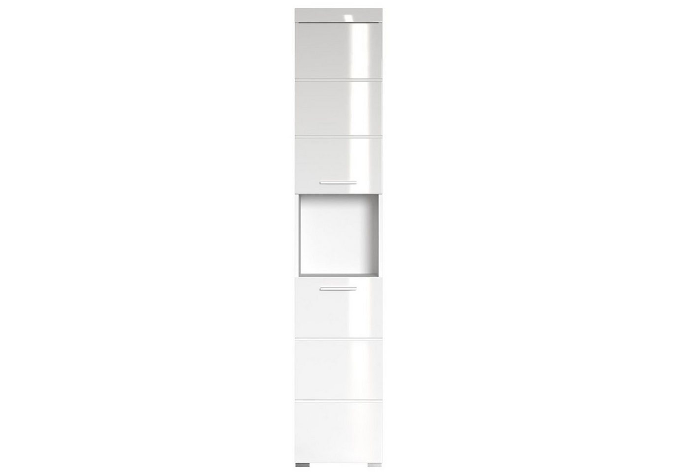trendteam Hochschrank Amanda Badhochschrank Standschrank Badezimmerschrank Weiß 37x190x31cm Bild 3