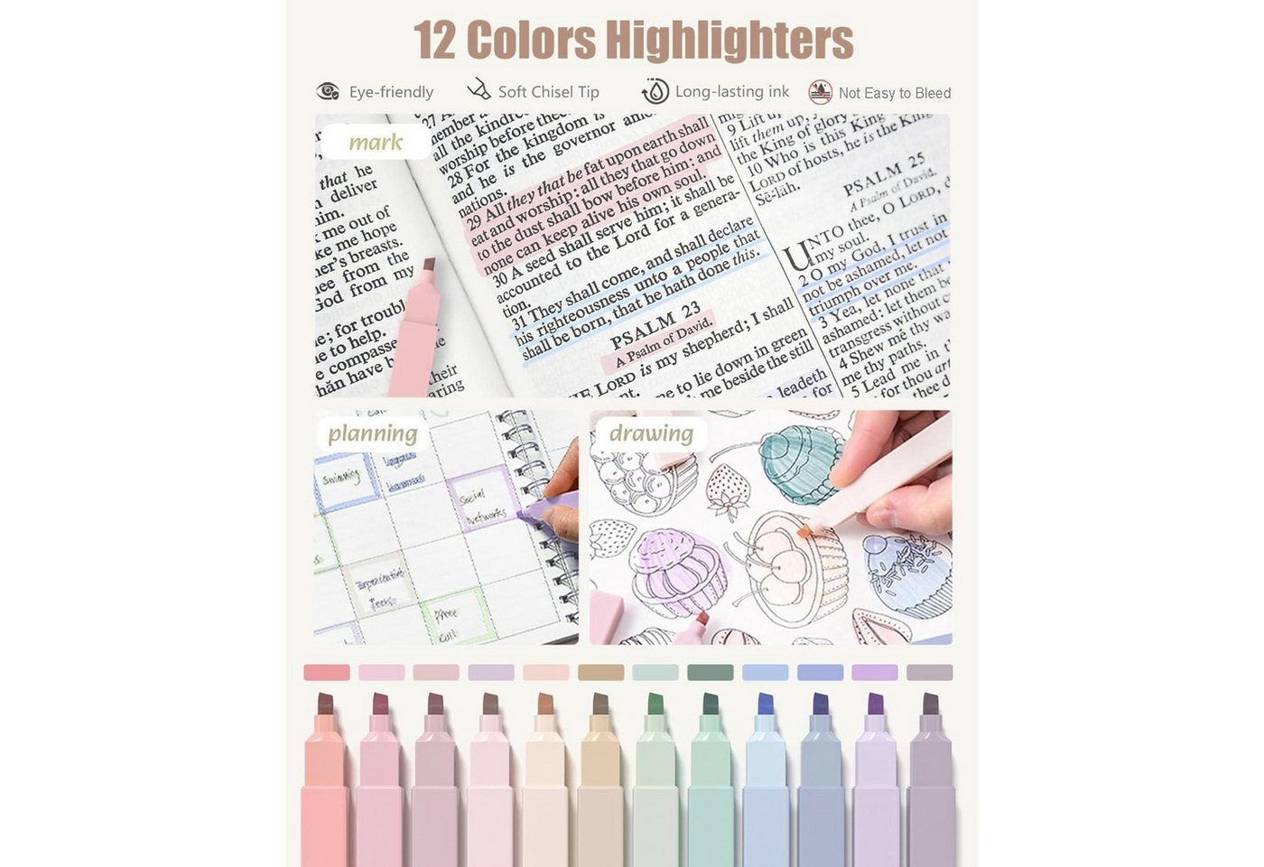 LuxusKollektion Druckbleistift Schulsachen Mäppchen Stifte Set Textmarker Gelstifte Creme Bild 4
