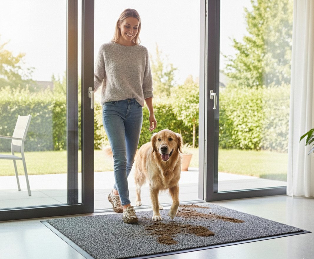 Roysson Home Fußmatte 60 x 80 cm Schmutzfangmatte Türmatte Sauberlaufmatte Läufer, Rechteckig, Höhe: 8 mm, rutschfest, schmutzfangend, feuchtigkeitsaufnehmend, pflegeleicht Bild 4