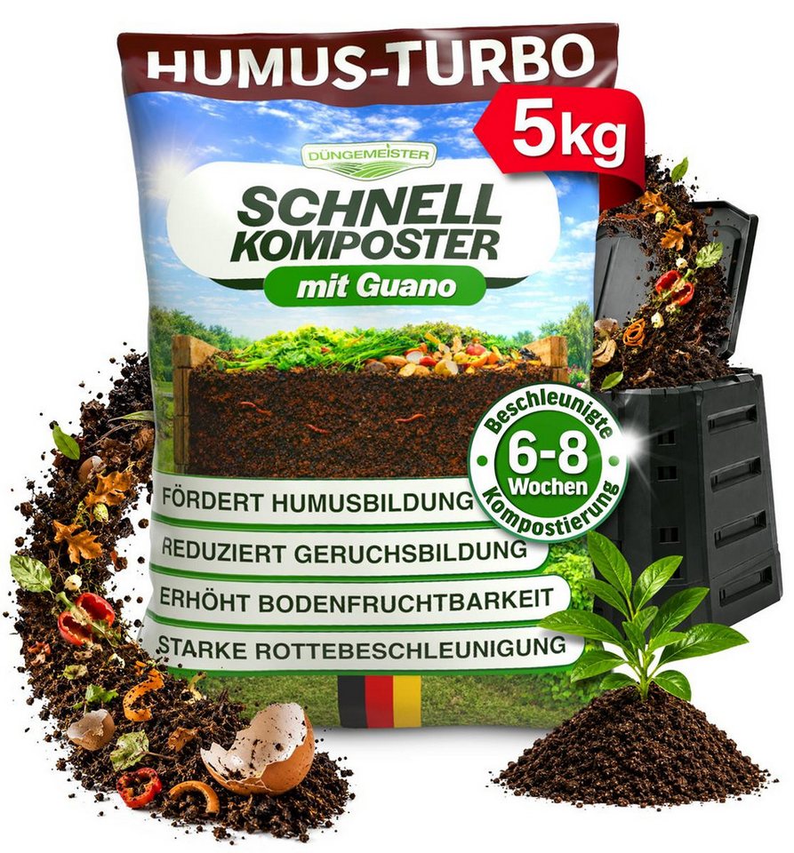 DÜNGEMEISTER Spezialdünger Schnellkomposter Kompostbeschleuniger 5 kg / 10 kg für bis zu 10 m³, Schnellkomposter, geruchsreduzierend, NPK 4+3,5+2, bis 10 m³ Bild 5