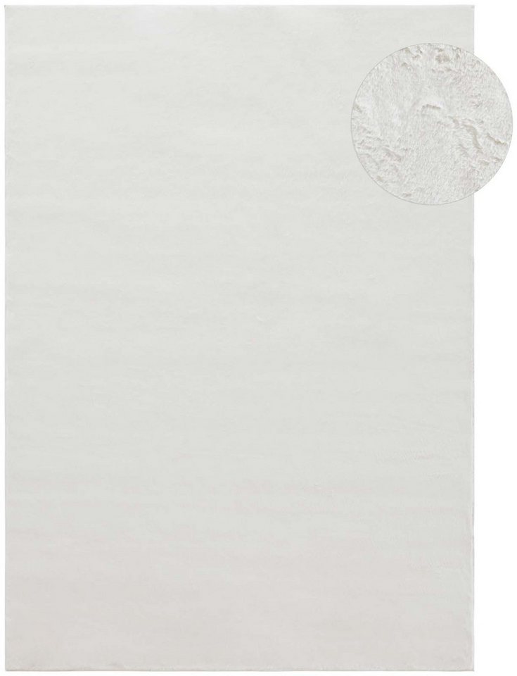 TaraCarpet Teppich Hasenfell Bora Soft, rechteckig, Höhe: 14 mm, Hasenfell weiß Wohnzimmer Schlafzimmer Esszimmer 160X230 Bild 2