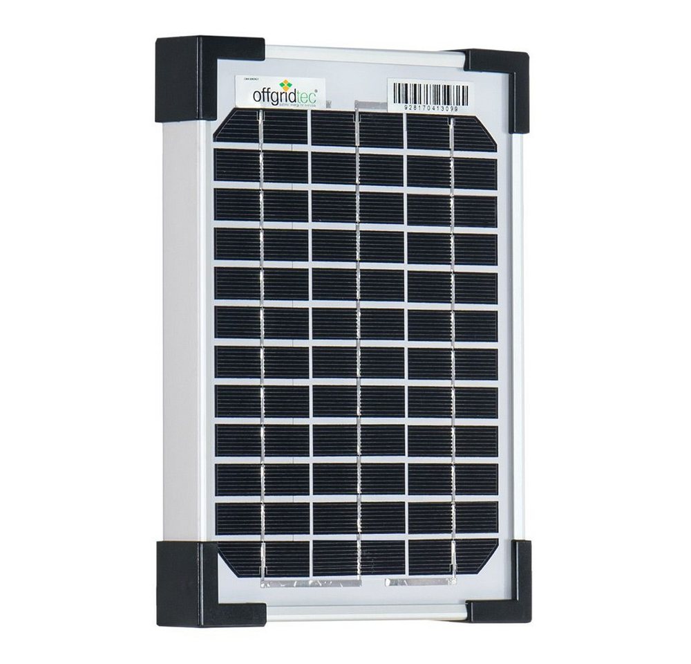 offgridtec Solarmodul Solarpanel, Monokristallin, 12V, 5W, 250x180x25mm, 5 W Bild 3