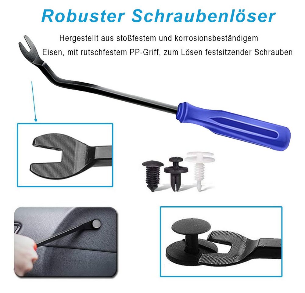 AFKSMILE Demontagewerkzeug 12tlg Demontage Werkzeug Auto Verkleidung, Allzweck, TüRverkleidungs - LöSehebel Clipheber Werkzeuge Set