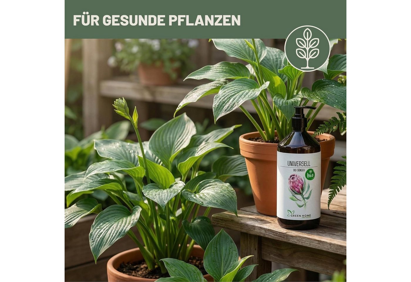 GREEN HOME LOVE NATURE Universaldünger Bio-Dünger flüssig NPK 3+2+6 für Zimmer-, Balkon- & Gartenpflanzen, Universell, 100 % bio, organisch-mineralisch, extra Kalium, Dosierpumpe Bild 4