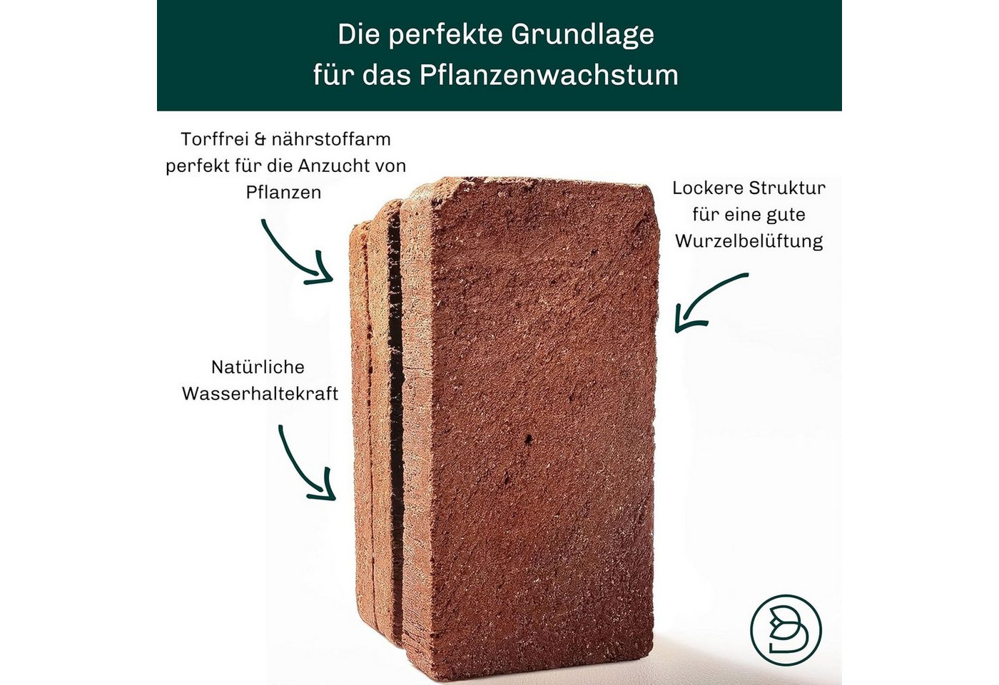 Blumixx Blumenerde Kokoserde für Pflanzen, Anzuchterde, Kokosfaser Substrat für Terrarien 3, (x 650g), torffrei, pH-neutral, natürlich abbaubar Bild 4