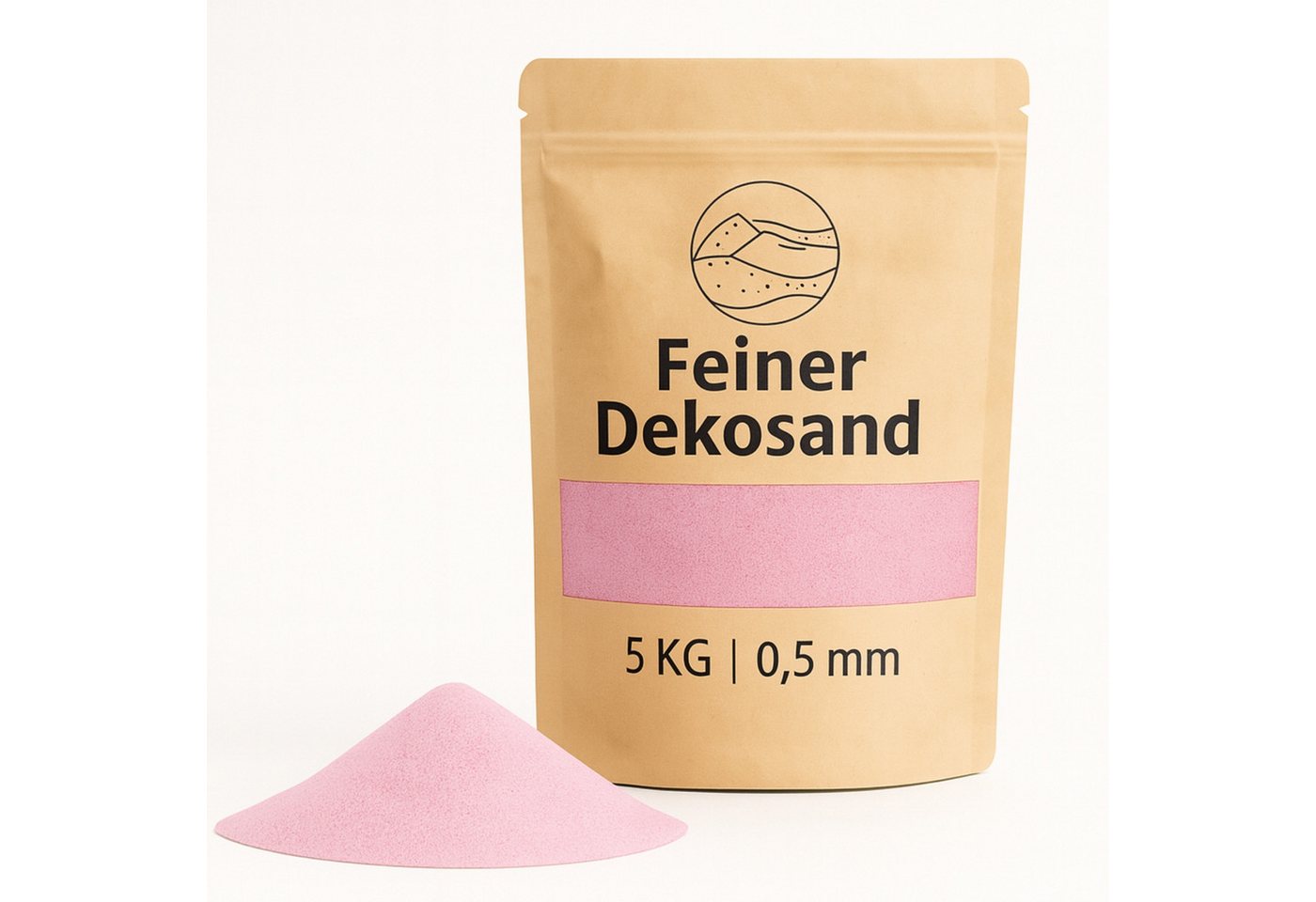 matches21 HOME & HOBBY Dekosand Deko-Sand rosa 5 kg für Vasen, Gläser & Streudeko (1-St), Bunter Farbsand als feiner Deko- & Bastelsand Bild 2