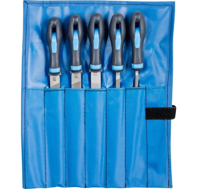 PFERD 11800520 - Werkstattfeilen/-raspel-Set 5-tlg. in Rolltasche, 200mm