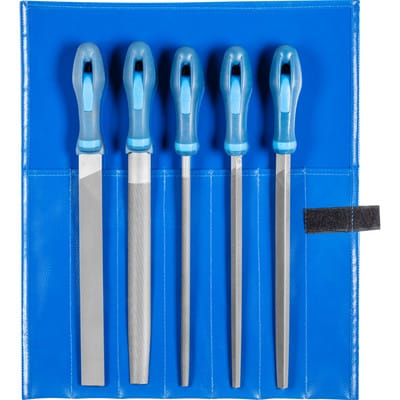PFERD 11800542 - Werkstattfeilen-Set WR 5-tlg. in Rolltasche, 250mm, Hieb 2