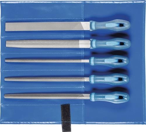 PFERD 11800552 - Werkstattfeilen-Set 5-tlg. in Rolltasche, 300mm, Hieb 2