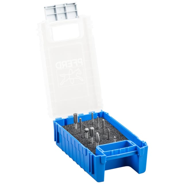 PFERD 21901502 - Hochleistungskleinfrässtift Set, 10-tlg, Ø 6-2mm, Schaft-Ø 3mm