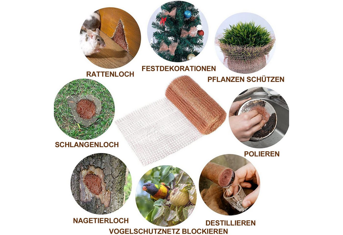 Mutig Schneckenzaun Kupferband gegen Schnecken,127mm x 6m,Pflanzenschutz für Haus & Garten, 1 Stück, 2-St., Verpackungsmaterial, Kupferornament, Kunstbedarf & Reinigungswerkzeug, hitzebeständig, biegsam & elastisch, Sicher & umweltfreundlich