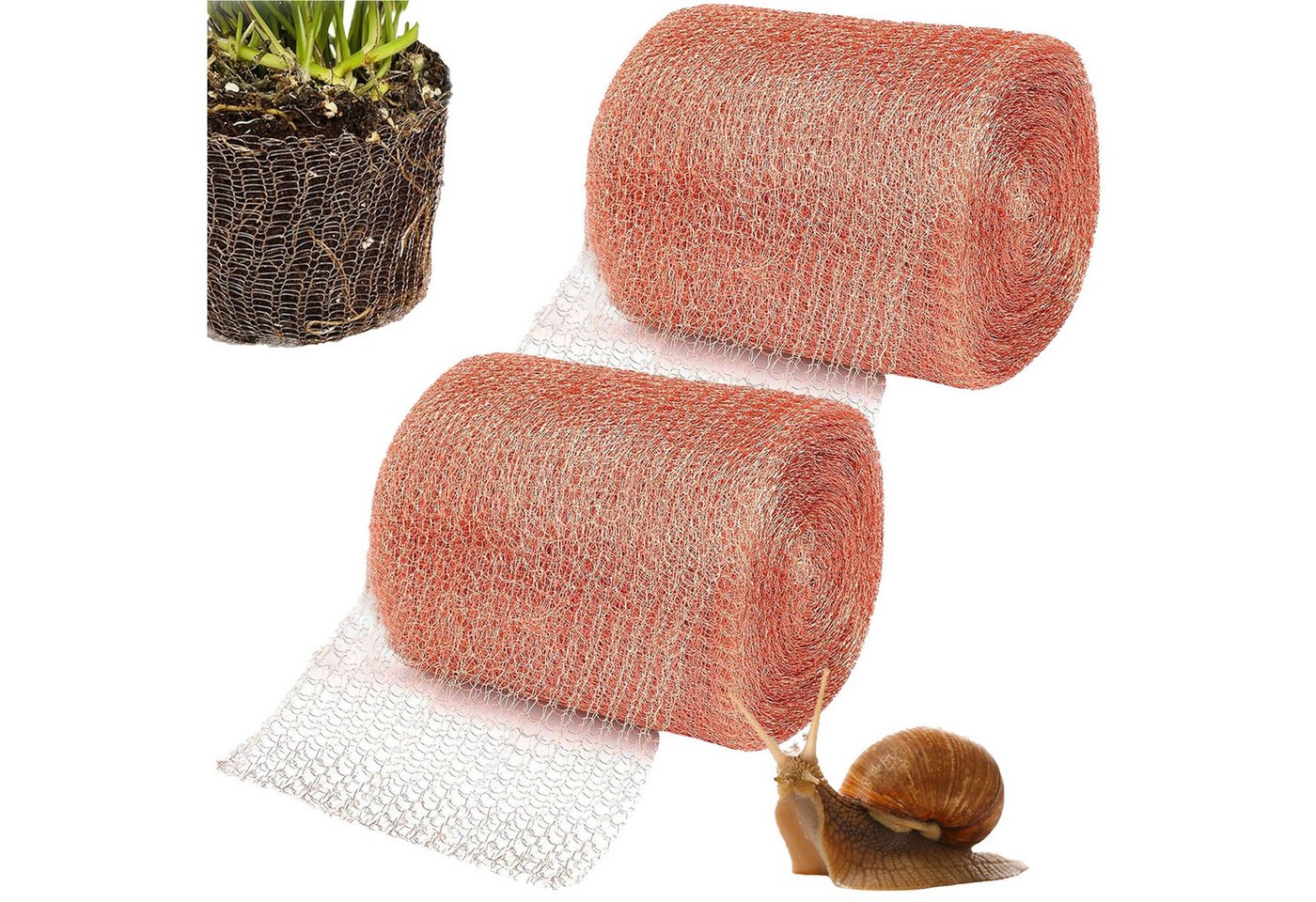 Mutig Schneckenzaun Kupferband gegen Schnecken,127mm x 6m,Pflanzenschutz für Haus & Garten, 1 Stück, 2-St., Verpackungsmaterial, Kupferornament, Kunstbedarf & Reinigungswerkzeug, hitzebeständig, biegsam & elastisch, Sicher & umweltfreundlich Bild 3