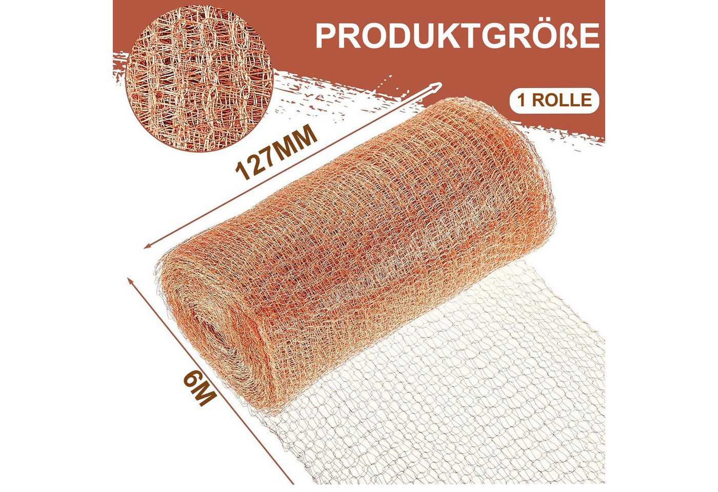 Mutig Schneckenzaun Kupferband gegen Schnecken,127mm x 6m,Pflanzenschutz für Haus & Garten, 1 Stück, 2-St., Verpackungsmaterial, Kupferornament, Kunstbedarf & Reinigungswerkzeug, hitzebeständig, biegsam & elastisch, Sicher & umweltfreundlich Bild 5