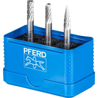 PFERD 22900810 - Frässtift Set, 3-tlg. Zahnung 3, Ø 6mm, Schaft-Ø 6mm