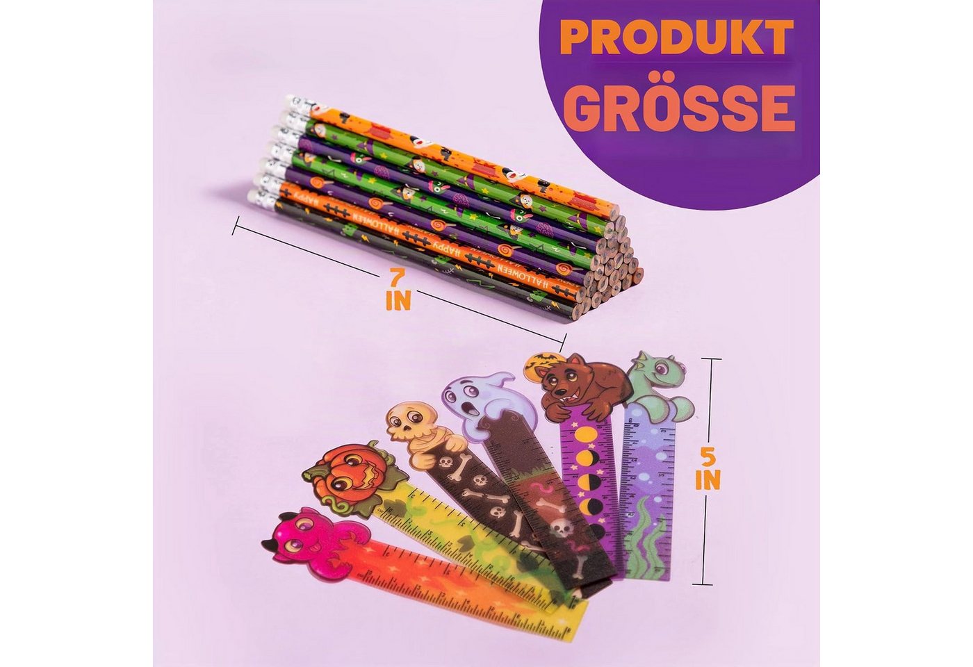 JOYIN Bleistift JOYIN 96-tlg. Halloween Set: 48 Bleistifte + 48 Lesezeichen Bild 3