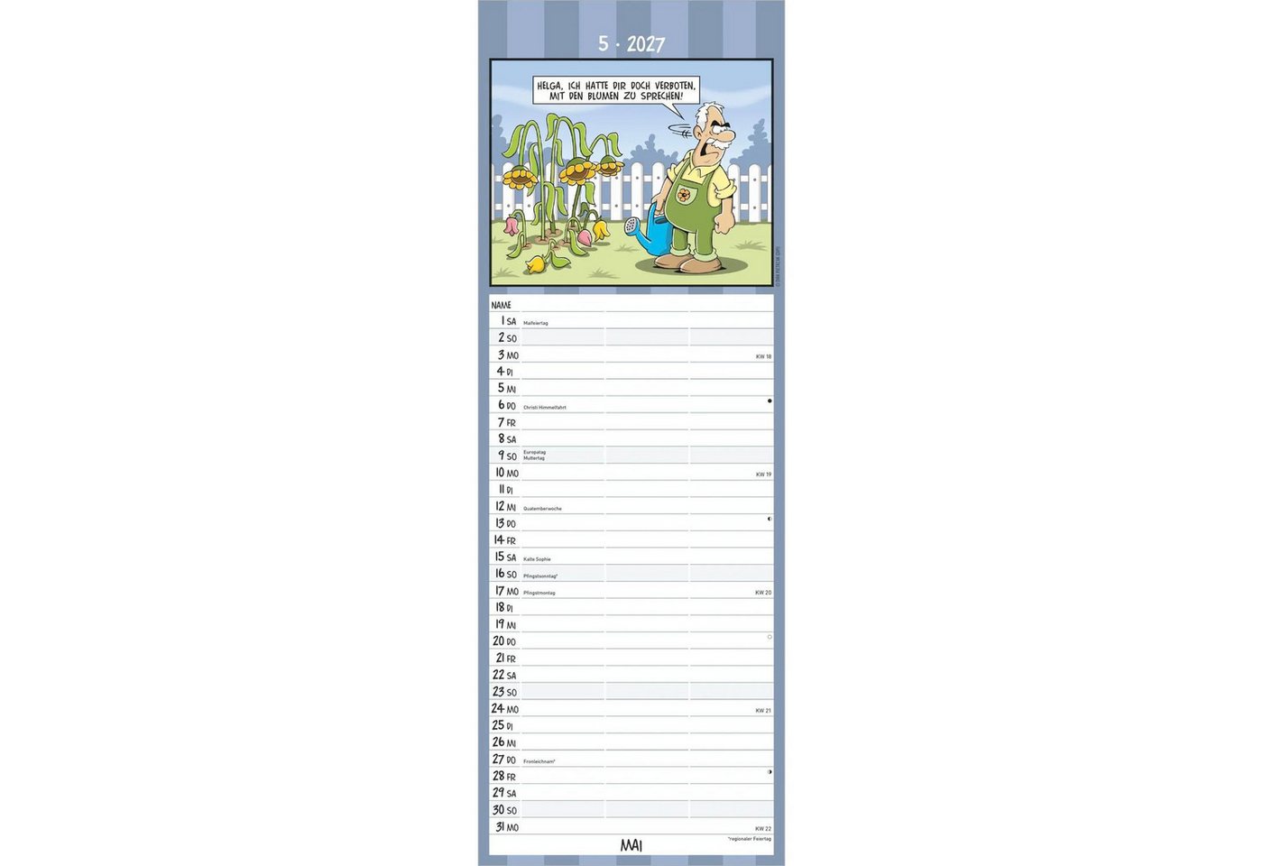 Alpha Edition Wandkalender Rentner-Kalender 2027 Bild 3