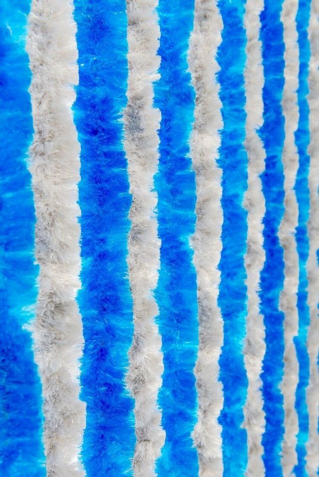 Defactoshop Insektenschutz-Vorhang Türvorhang Faden Flauschvorhang 100x200cm Fliegenschutz Grau/Blau, BxH 100x200 Bild 4