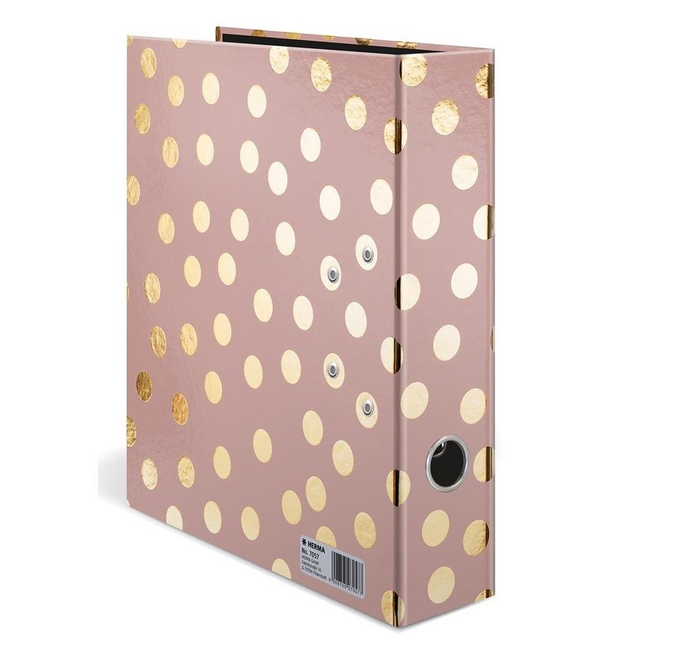HERMA Aktenordner DIN A4 Dots Rosa Gold Bild 3
