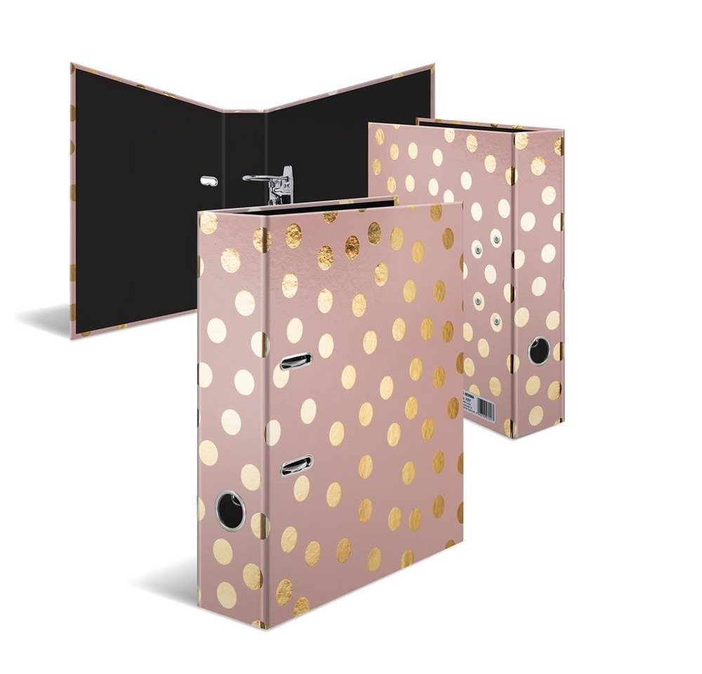 HERMA Aktenordner DIN A4 Dots Rosa Gold Bild 4