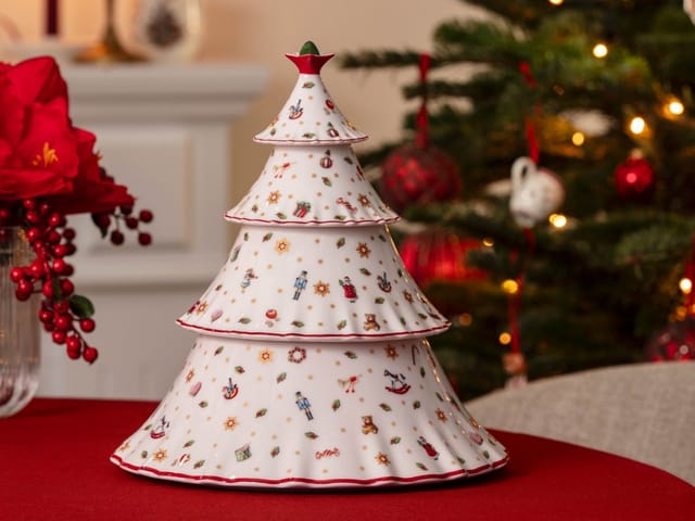 Villeroy & Boch Keksdose Toy's Delight Baum Dose 27,8cm, Premium Porcelain