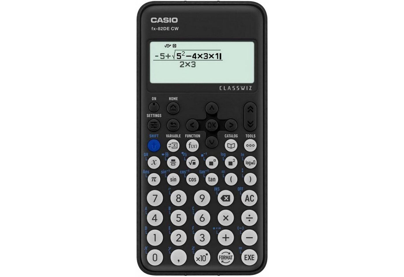 CASIO Taschenrechner fx-82DE CW inkl. Schutztasche Blau & Fachbuch (96 Seiten, DIN A5) Bild 2