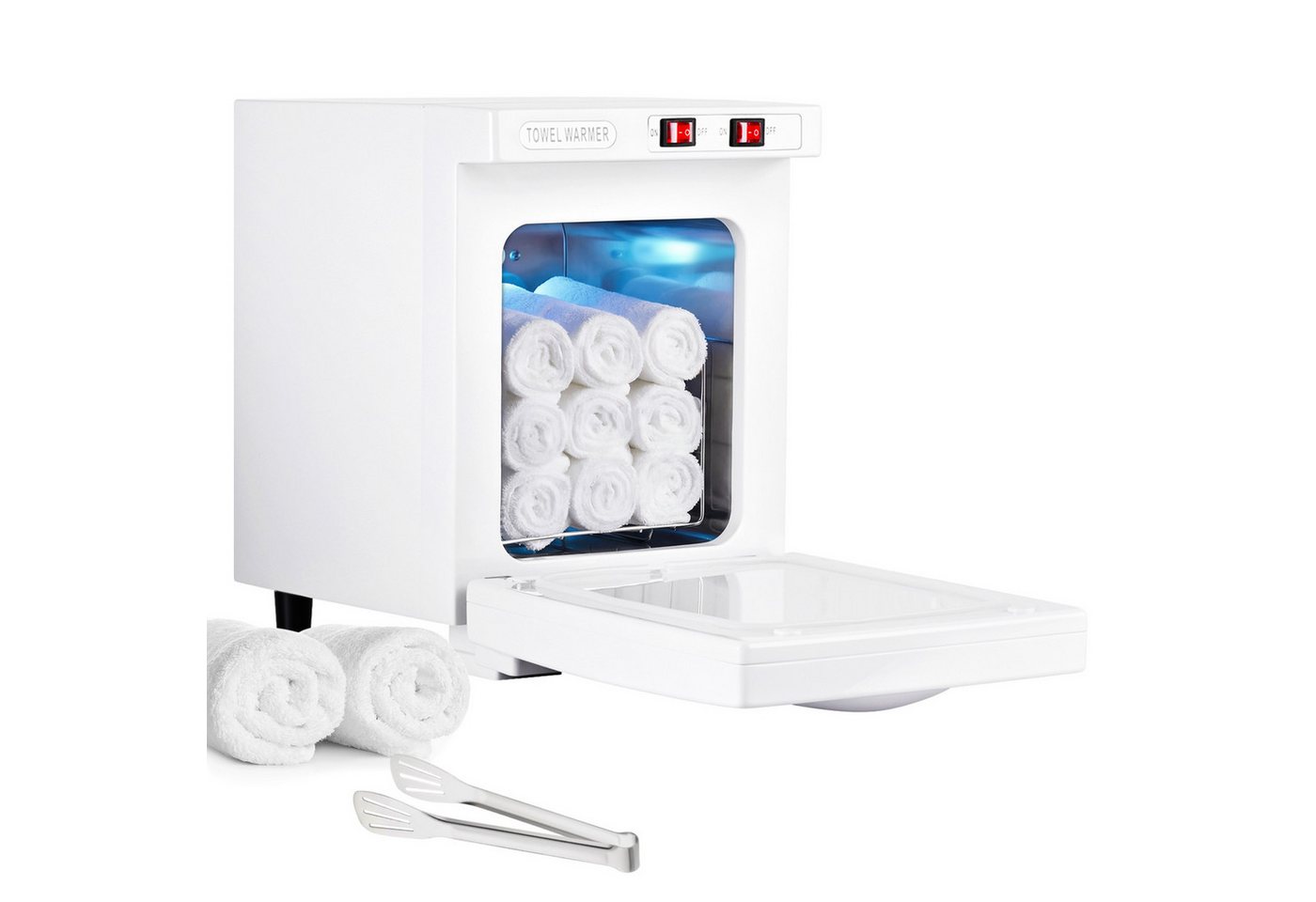 Rebonique Badheizkörper Handtuchwärmer mit UV Sterilisator Elektrisch 360° Heizung Handtücher, 8L UV-Handtuch Desinfektionschrank mit Handtuchclip Bild 3