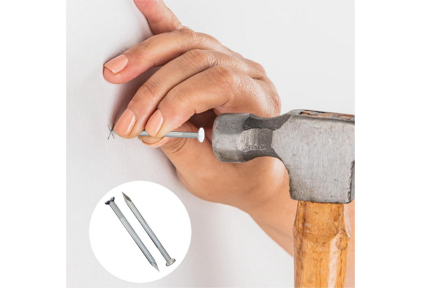 LuxusKollektion Stahlnagel Nägel Stahlnägel Betonnägel Bilderrahmen Holz Ziegelstein 40mm 60pcs Bild 3