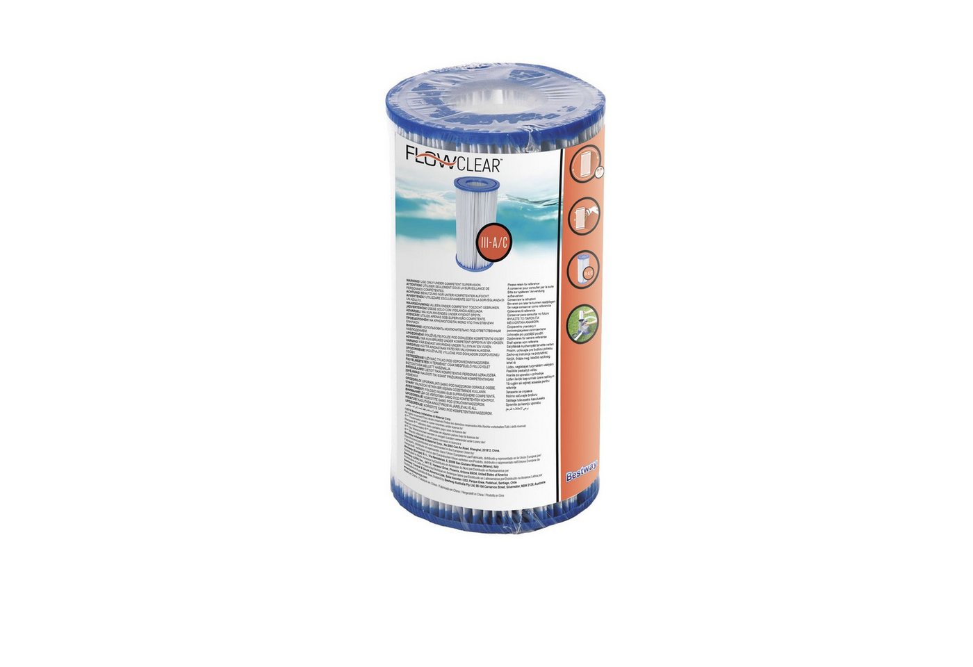 Bestway Ersatzfilter 3er Set Bestway Filterkartusche Gr. III Pumpenfilter